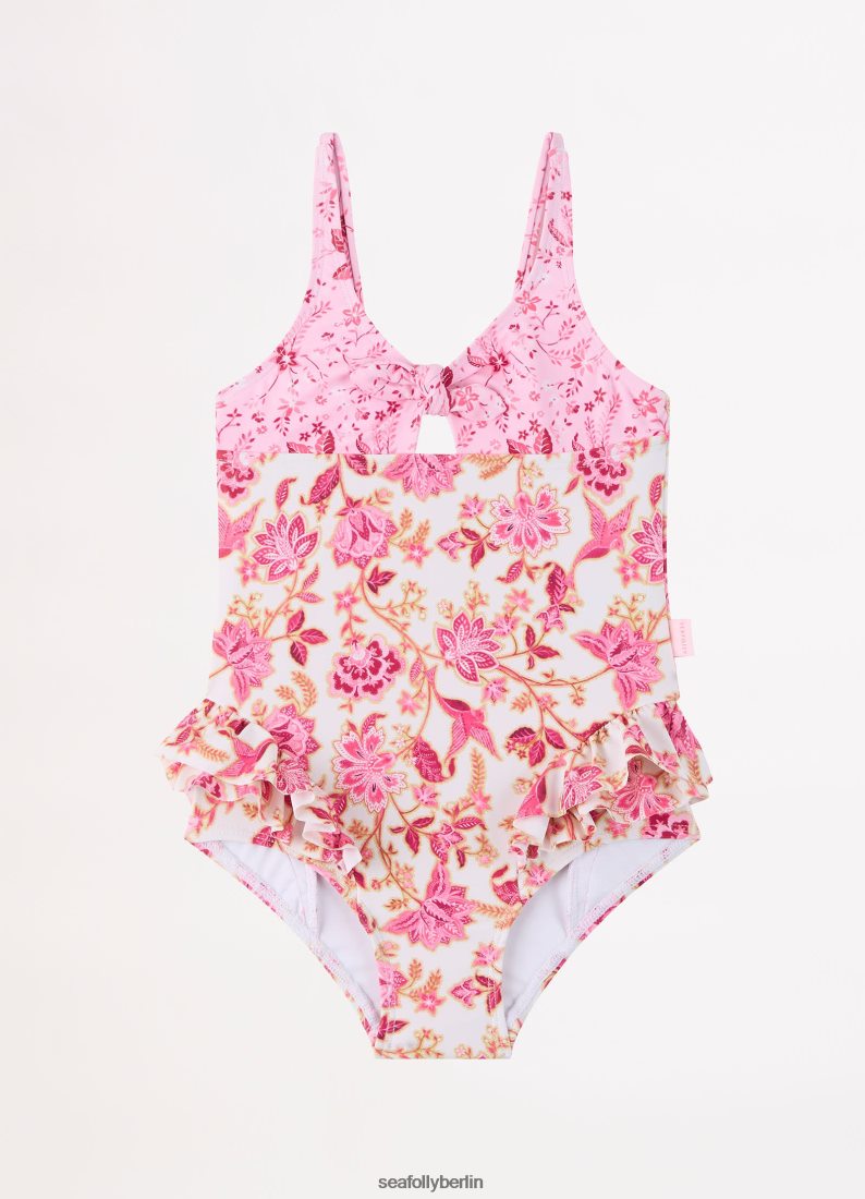 Badebekleidung Seafolly Seidenstraßen-Girls-Krawatte vorne, einteilig würzen Kinder 6RVZTV792