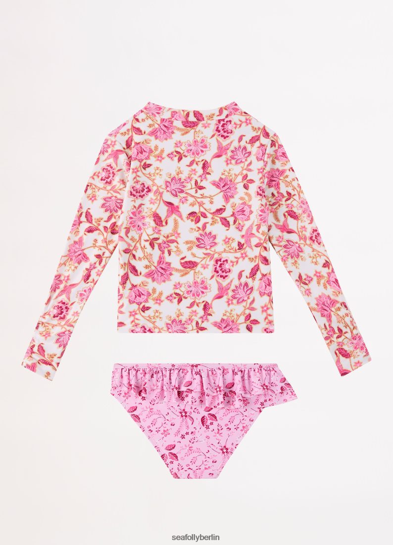 Badebekleidung Seafolly Silk Road Mädchen-Rüschen-Slip-Surf-Set würzen Kinder 6RVZTV799